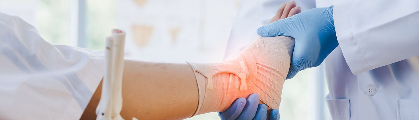 Close-up of pictures of a male orthopedic doctor