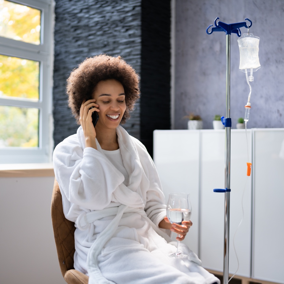 Vitamin Therapy IV Drip Infusion In Women Blood